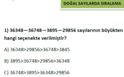 4.Sınıf Matematik Doğal Sayılarda Sıralama 4.Sınıf Matematik Doğal Sayılarda Sıralama