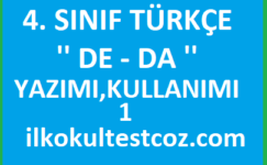 4.sınıf Türkçe ” de – da ” nın kullanımı 1 4.sınıf Türkçe ” de – da ” nın kullanımı 1